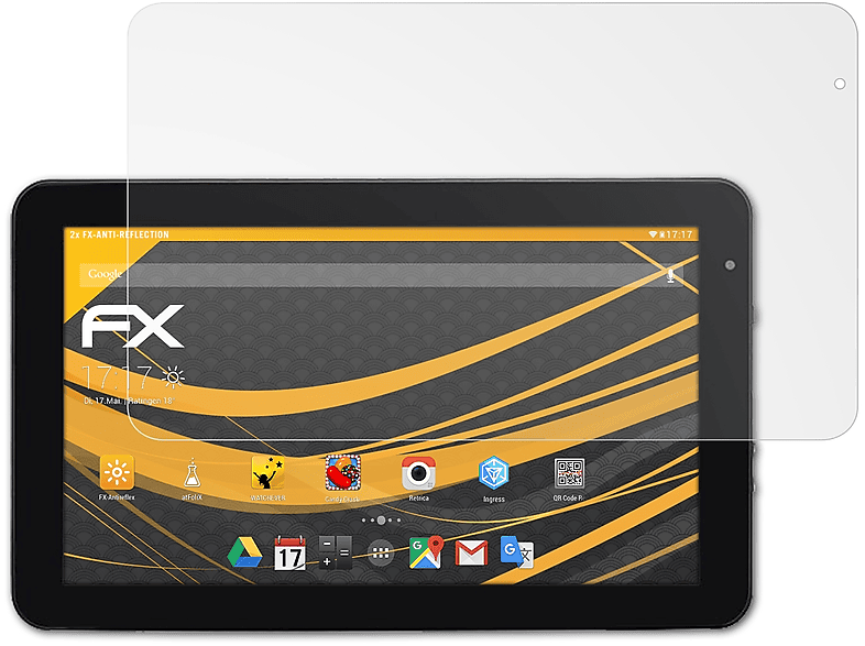 ATFOLIX 2x FX-Antireflex Displayschutz(für JAY-tech Tablet-PC XE10D (MD1001))