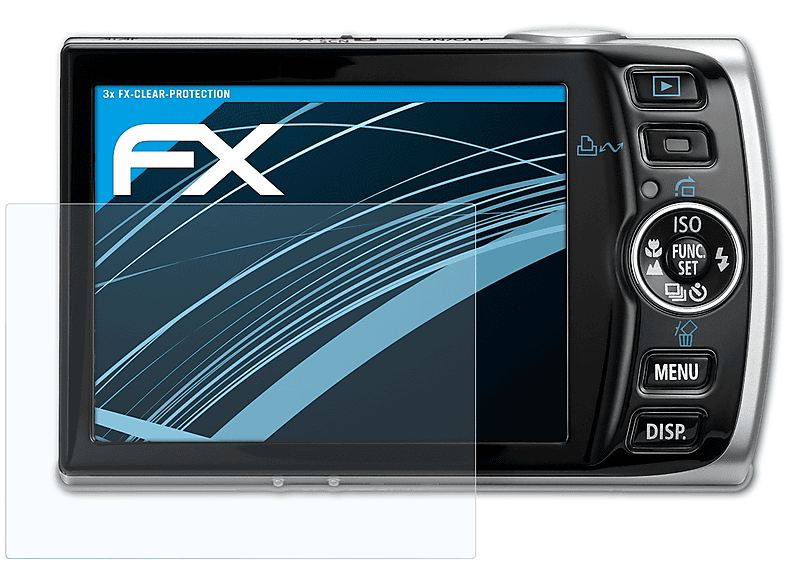 ATFOLIX 3x FX-Clear IS) Canon Displayschutz(für 860 Digital IXUS