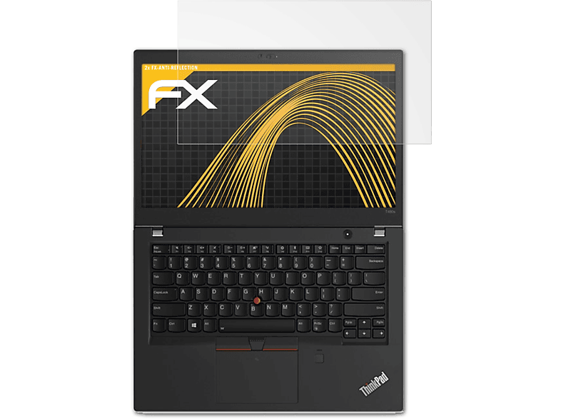 ATFOLIX 2x ThinkPad FX-Antireflex T480s) Lenovo Displayschutz(für