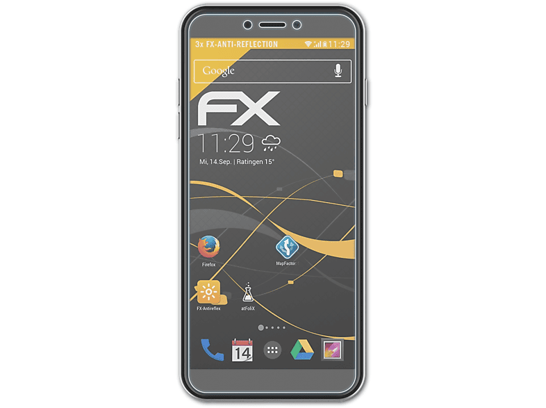 ATFOLIX GM Go) FX-Antireflex 3x General-Mobile 8 Displayschutz(für