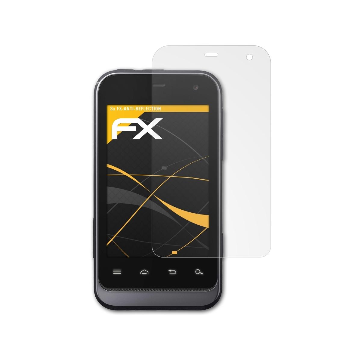 ATFOLIX 3x Displayschutz(für FX-Antireflex XT320) Mini Motorola Defy