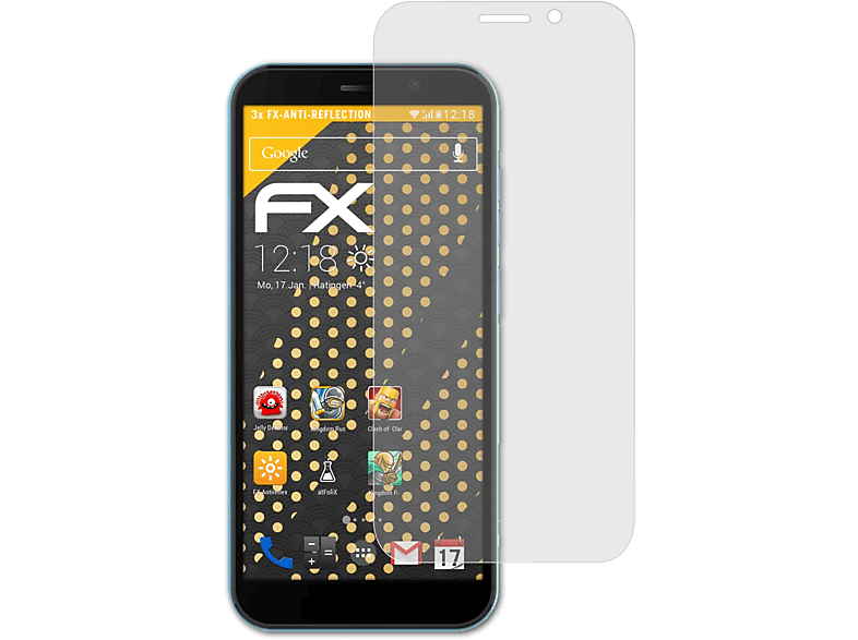 ATFOLIX 3x matt&stoßfest Displayschutz(für DOOGEE X97)