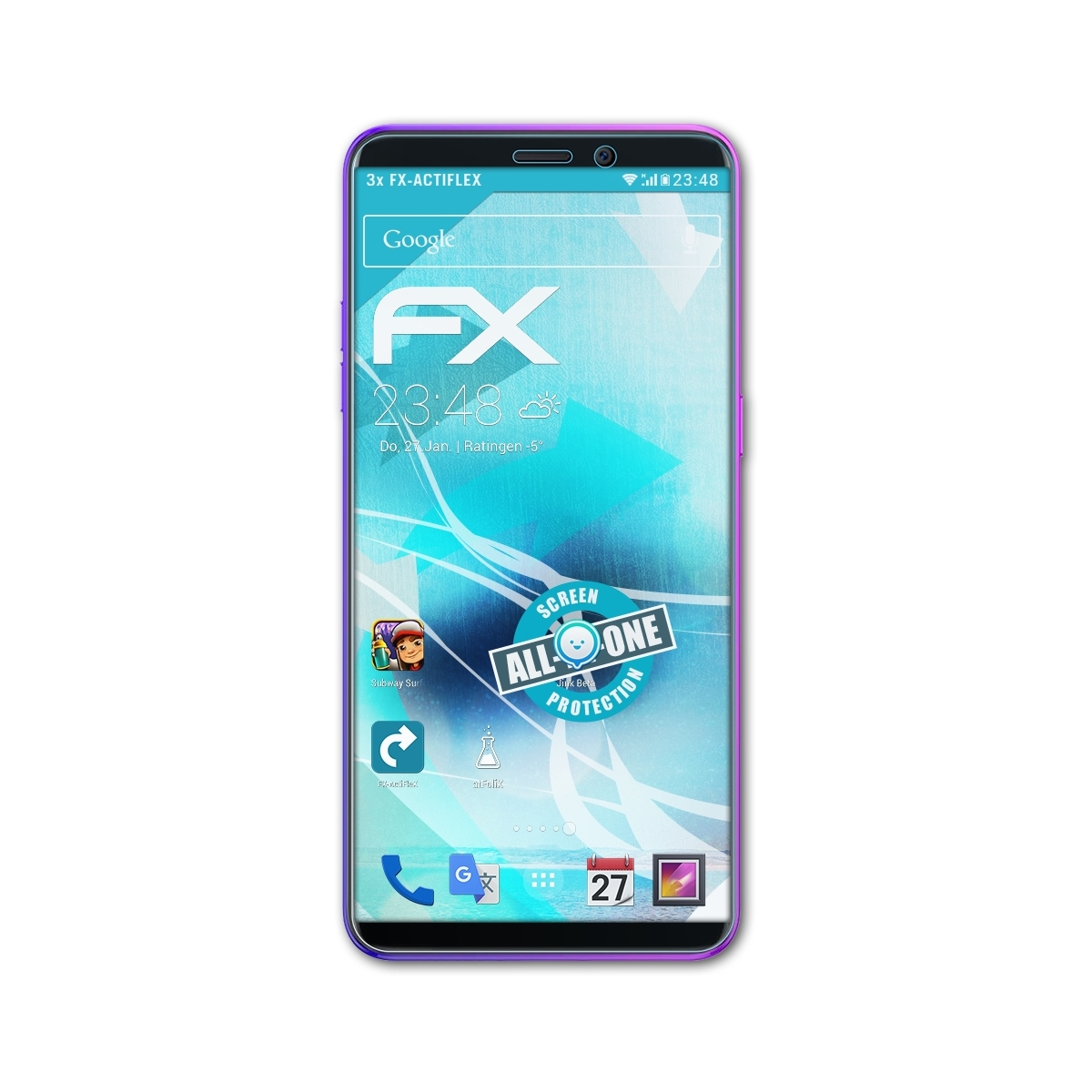 ATFOLIX 3x FX-ActiFleX Ulefone 3L) Power Displayschutz(für