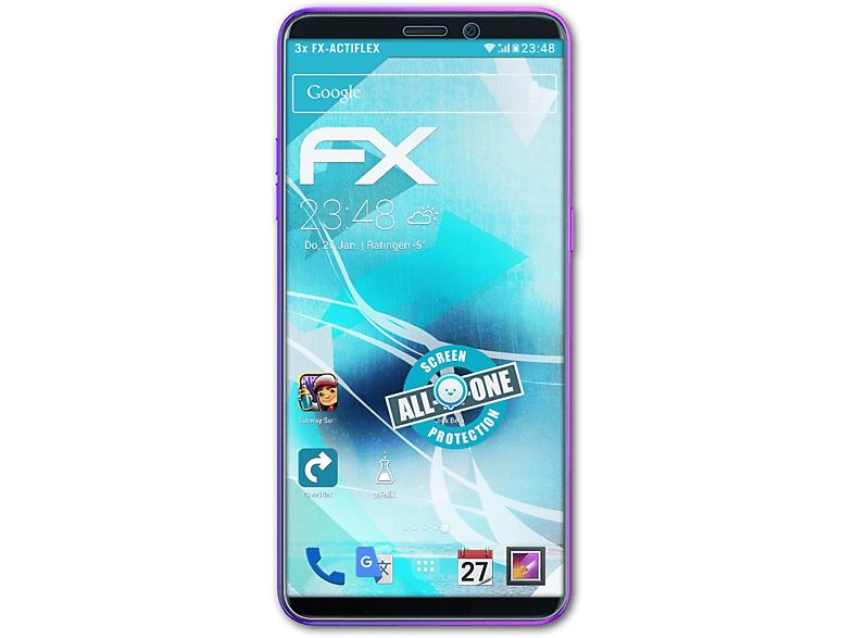 Power 3L) ATFOLIX FX-ActiFleX 3x Ulefone Displayschutz(für