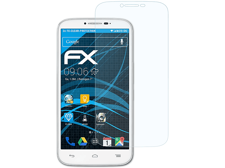 Pop Touch One C9) Displayschutz(für Alcatel ATFOLIX 3x FX-Clear