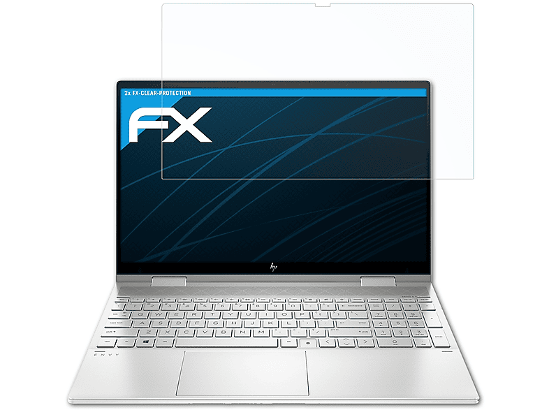 ATFOLIX 2x FX-Clear Displayschutz(für HP Envy x360 15-ed0779ng)