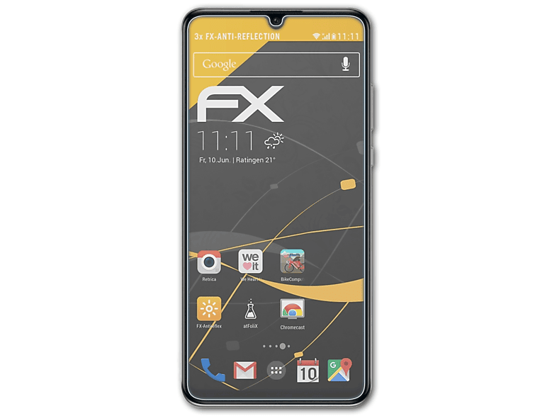 ATFOLIX 3x FX-Antireflex Displayschutz(für 20S) Huawei Honor