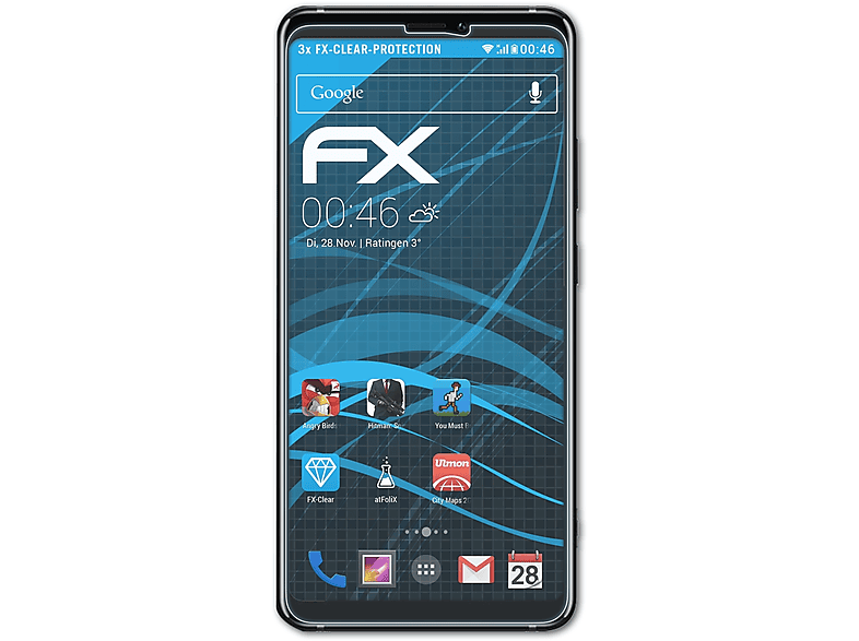ATFOLIX 3x FX-Clear 10) Huawei Honor Note Displayschutz(für