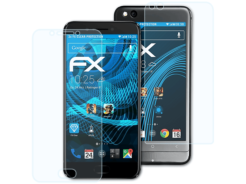 ATFOLIX 3x FX-Clear Displayschutz(für Yota Devices YotaPhone 3 Plus)
