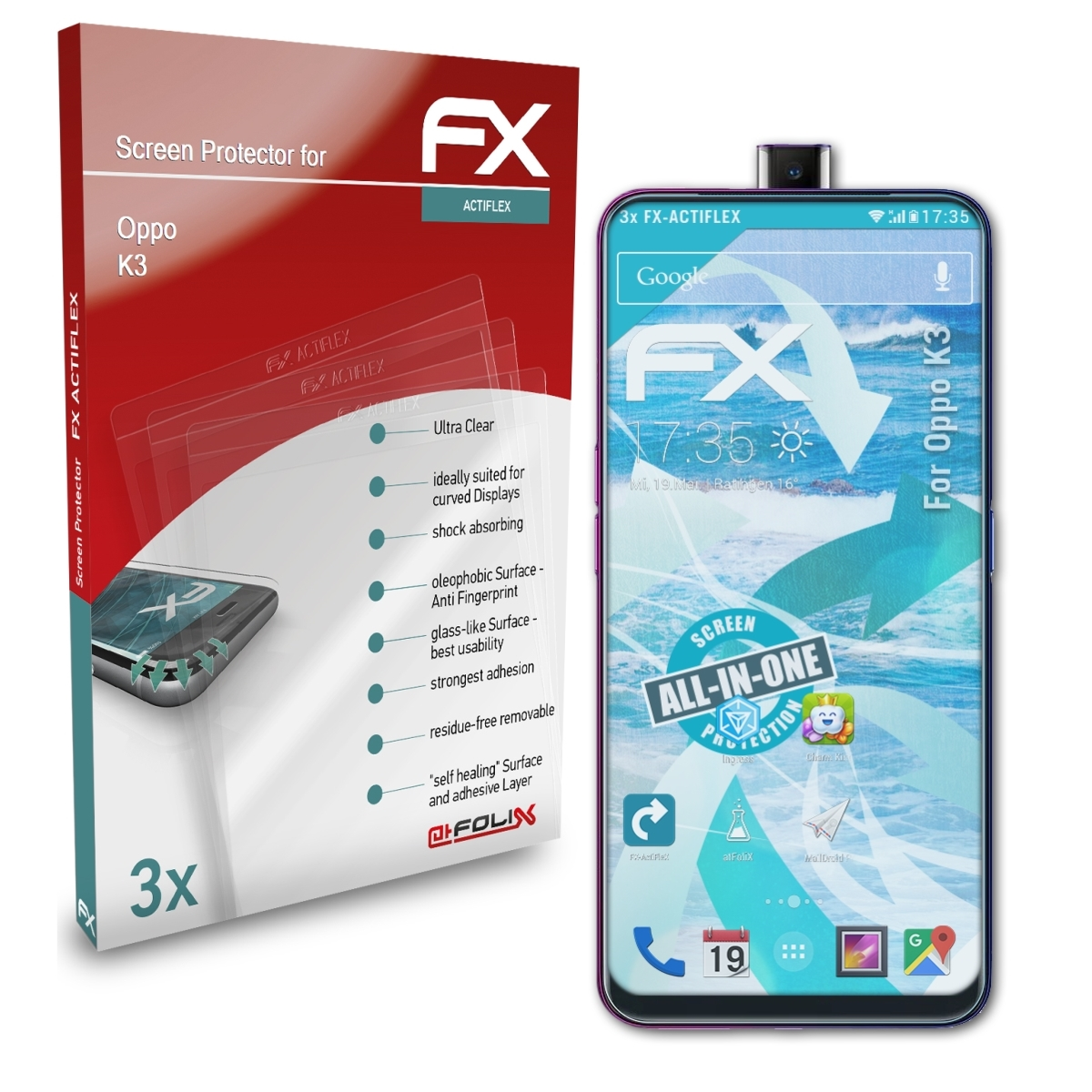 FX-ActiFleX 3x Displayschutz(für ATFOLIX K3) Oppo