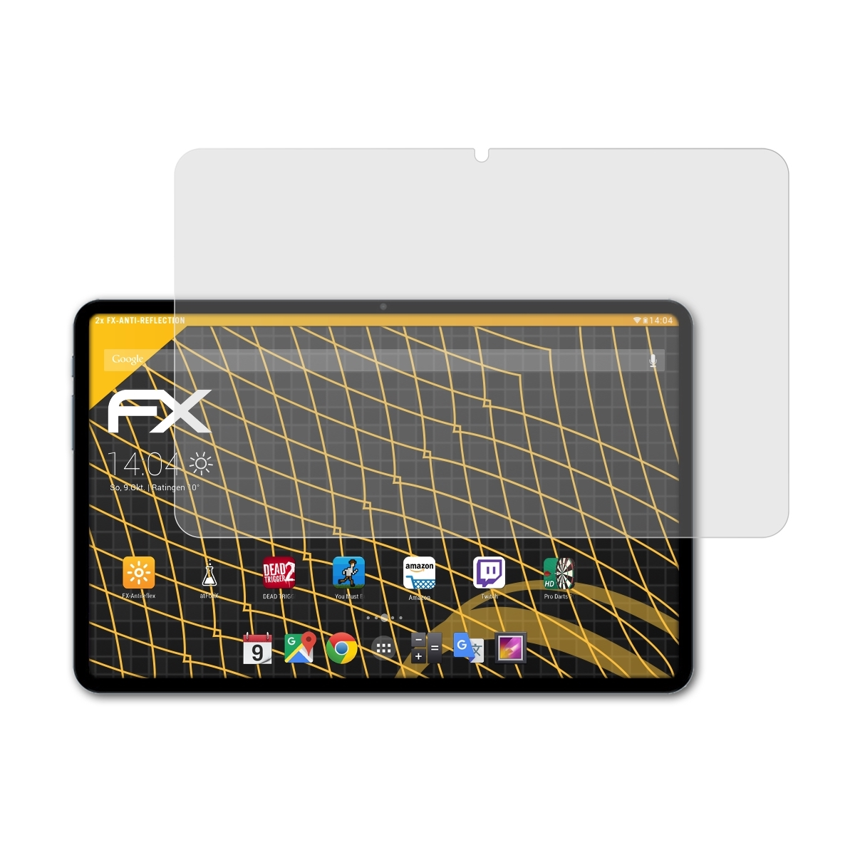 ATFOLIX 2x Displayschutz(für Pro) Teclast FX-Antireflex T40