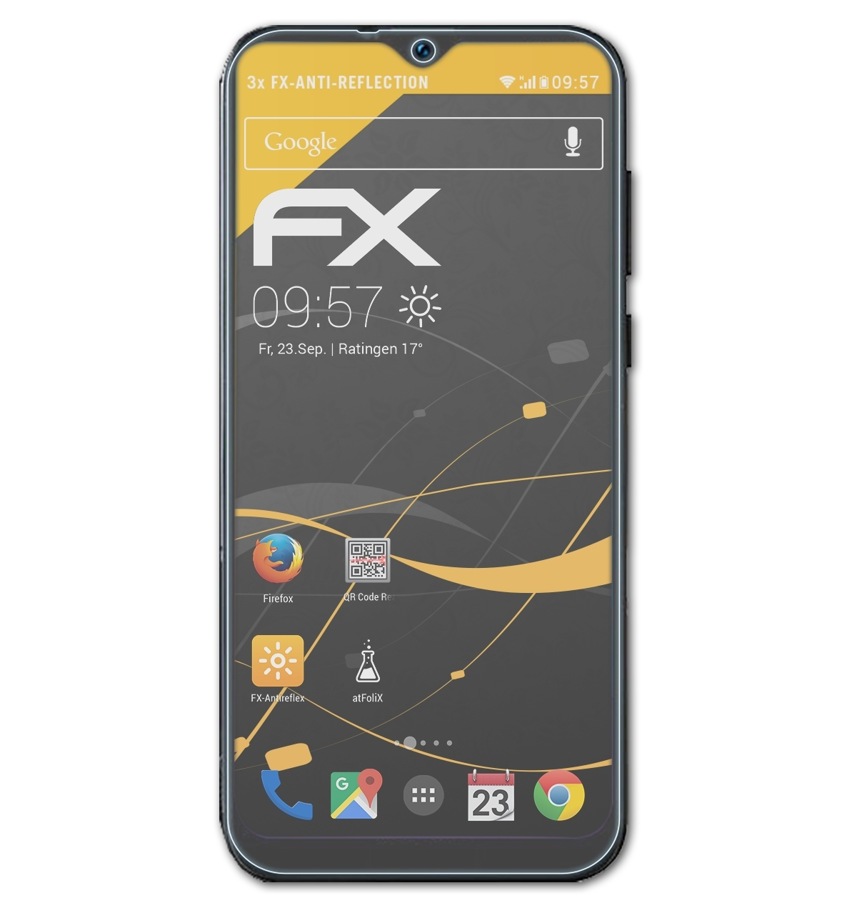 Doogee Displayschutz(für 3x ATFOLIX X90) FX-Antireflex