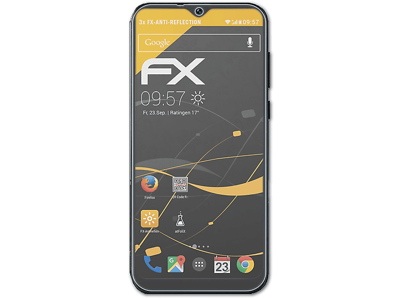 ATFOLIX 3x FX-Antireflex Displayschutz(für X90) Doogee