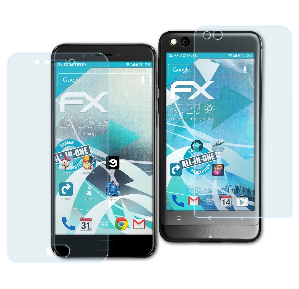 ATFOLIX 3x FX-ActiFleX Yota Devices Plus) YotaPhone 3 Displayschutz(für