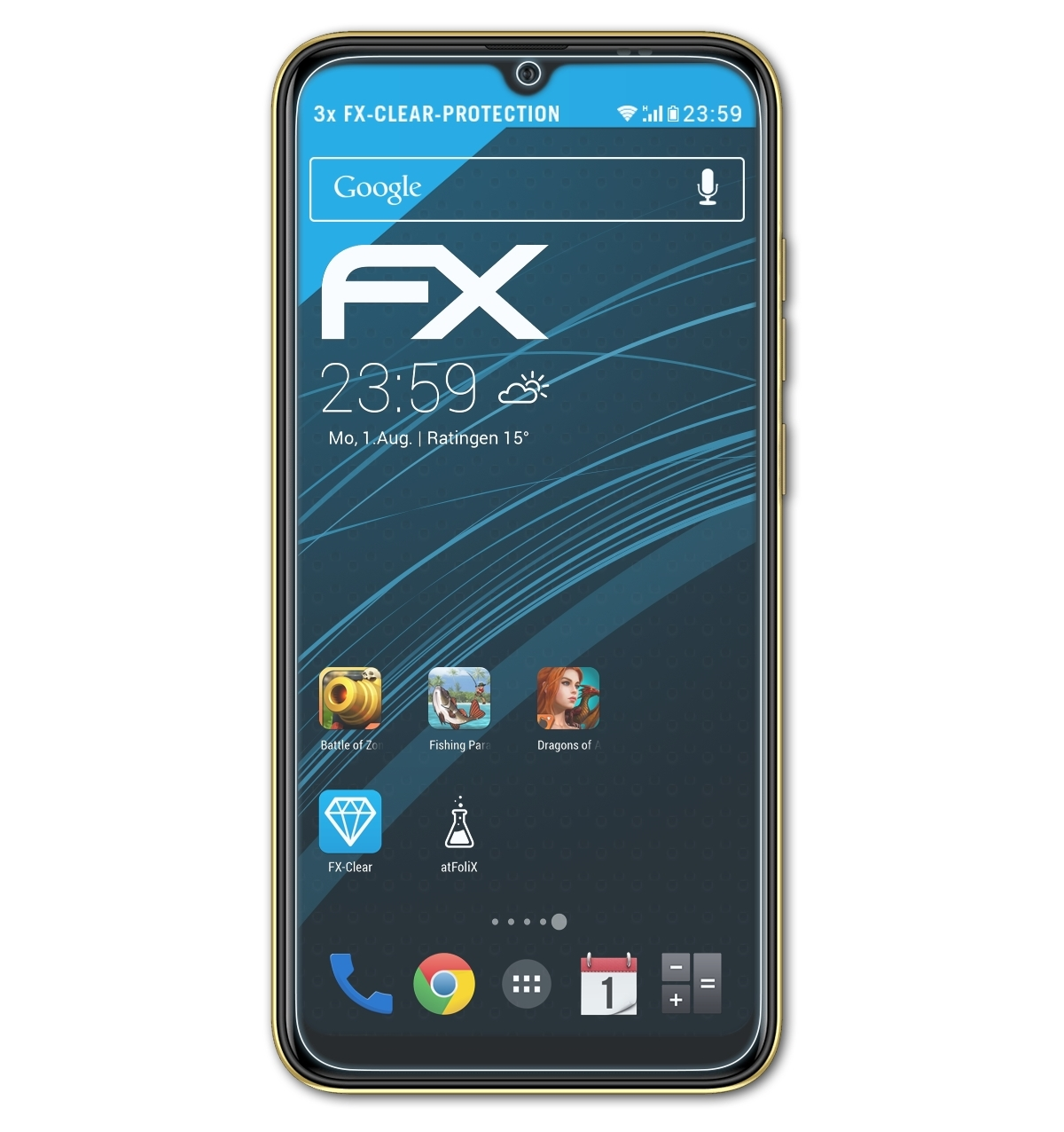ATFOLIX 3x FX-Clear Displayschutz(für Mara X1)