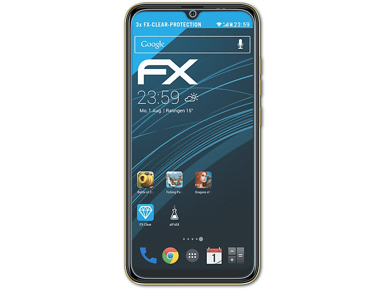 ATFOLIX 3x FX-Clear Displayschutz(für Mara X1)