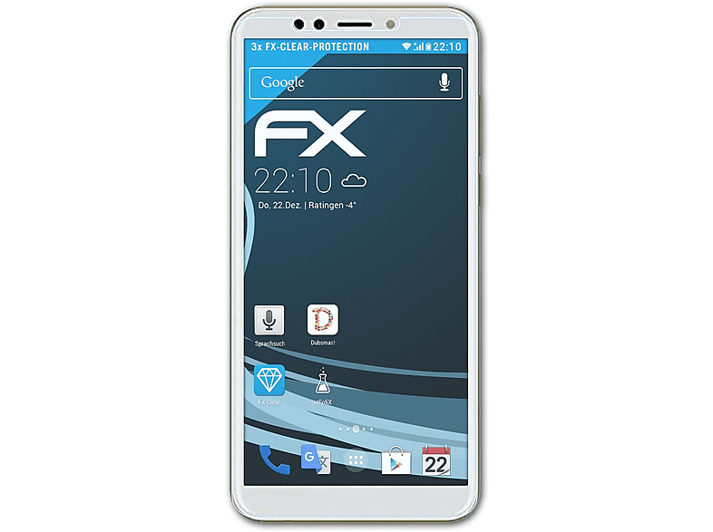 ATFOLIX 3x FX-Clear Displayschutz(für Lenovo K9 Note)