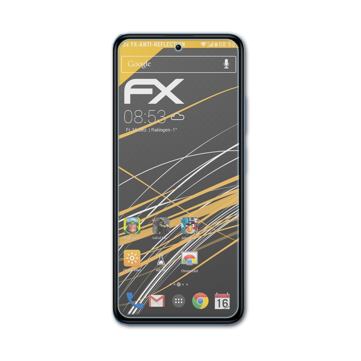 ATFOLIX 3x matt&stoßfest X4 Displayschutz(für Poco Xiaomi GT)