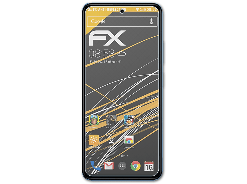 ATFOLIX 3x matt&stoßfest Displayschutz(für Xiaomi Poco X4 GT)