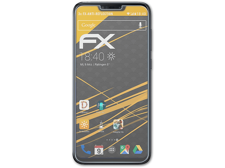 ATFOLIX 3x FX-Antireflex Displayschutz(für Asus (ZB633KL)) ZenFone (M2) Max