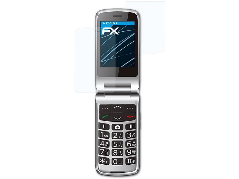 ATFOLIX 3x FX-Clear Displayschutz(für Beafon SL645)