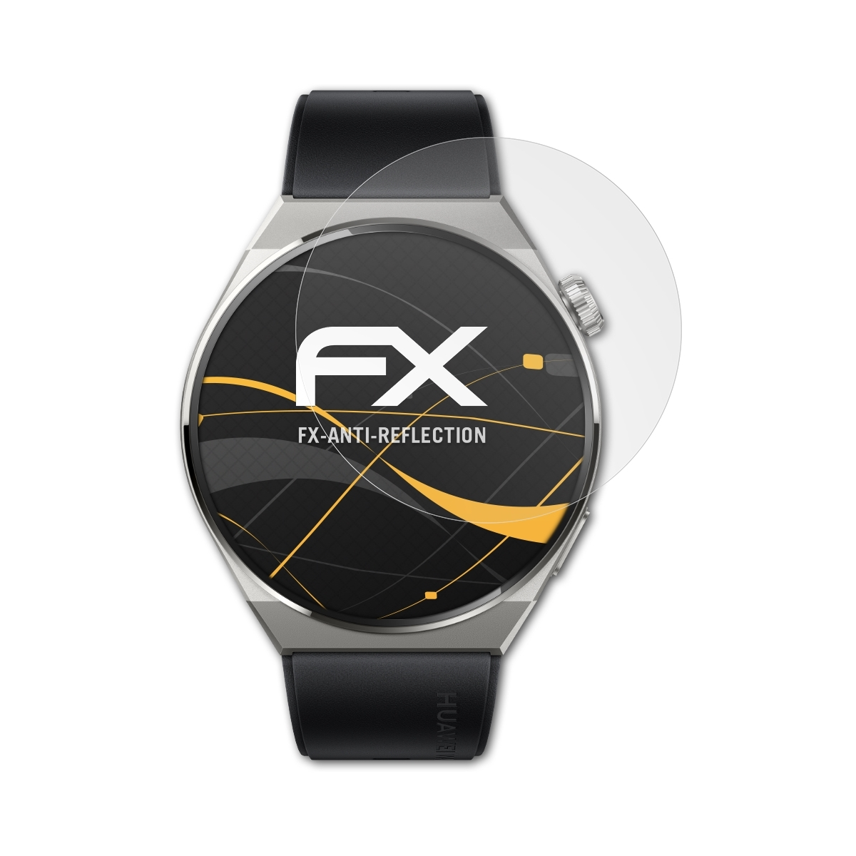 3x GT matt&stoßfest ATFOLIX 3 Pro Displayschutz(für Huawei Titanium (46mm)) Watch