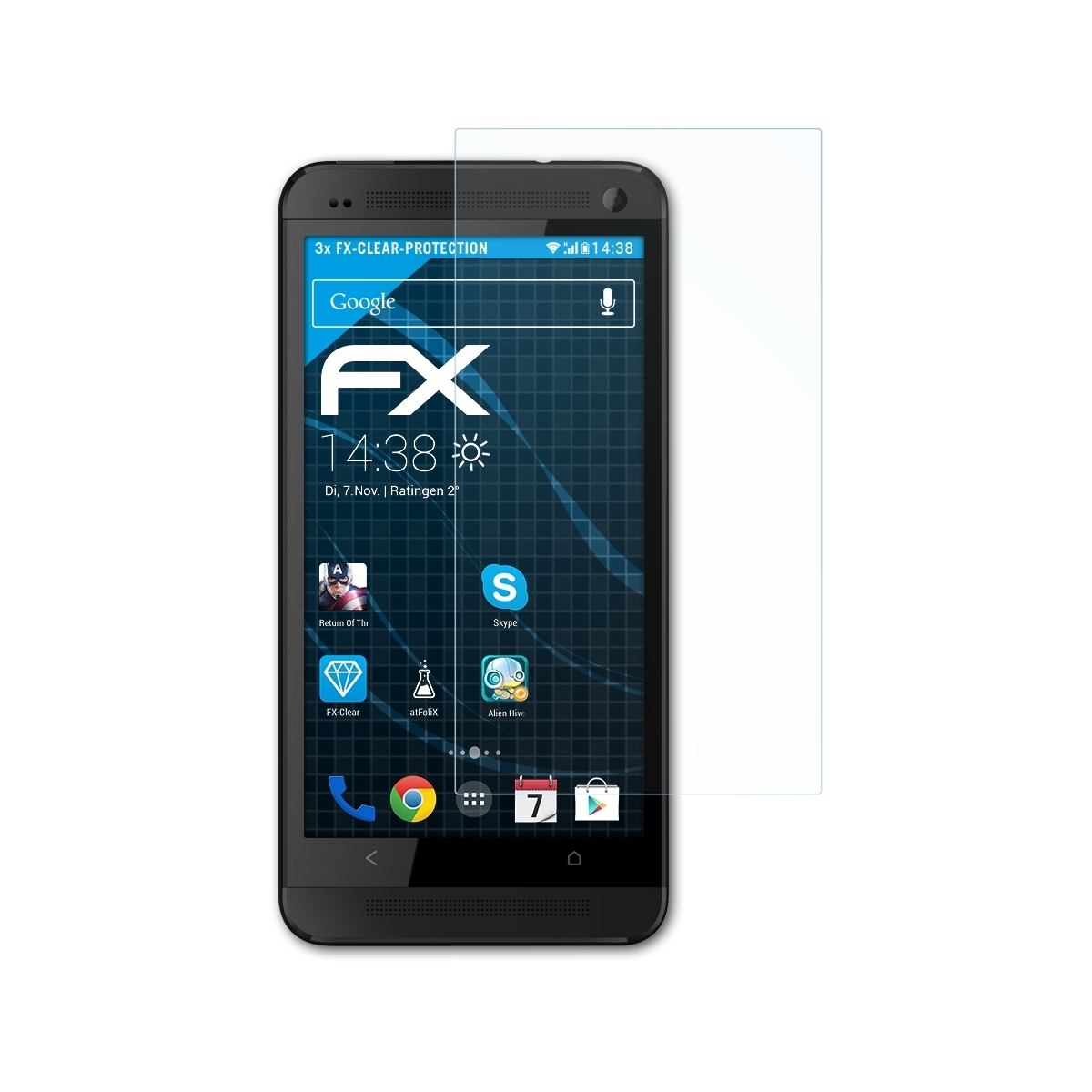 One) FX-Clear ATFOLIX Displayschutz(für 3x HTC