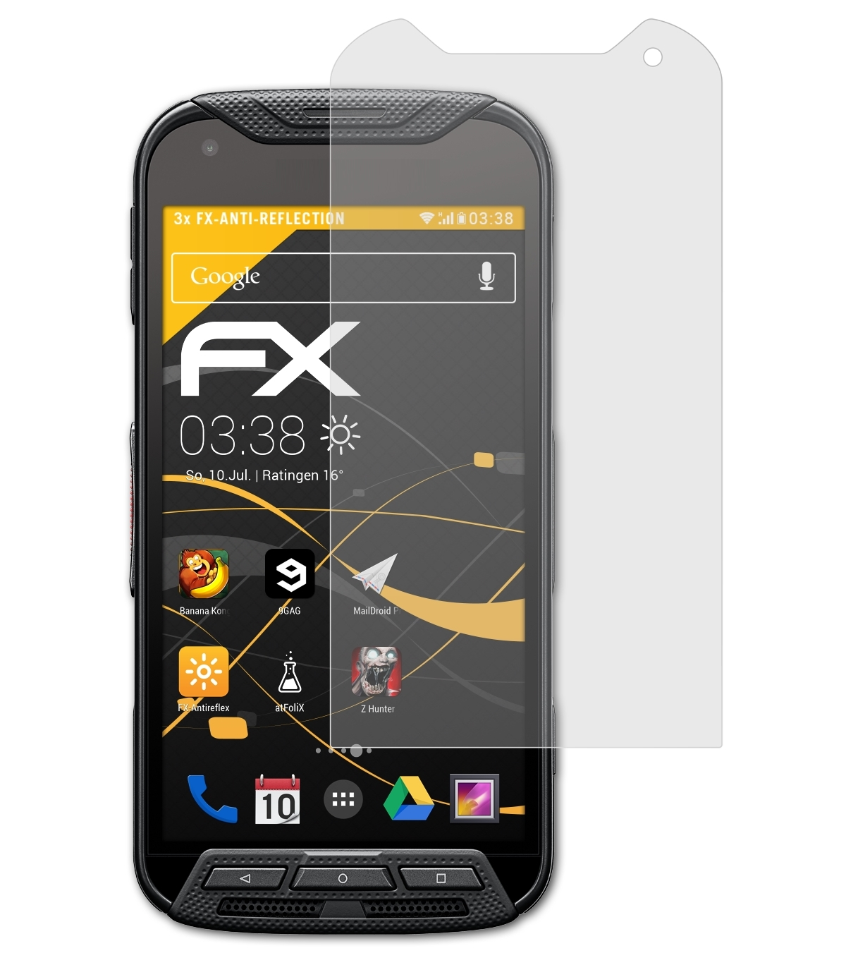 FX-Antireflex Kyocera 3x Displayschutz(für Pro DuraForce ATFOLIX 2)