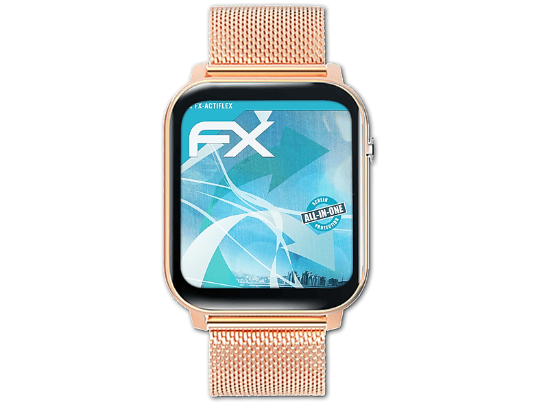ATFOLIX 3x FX-ActiFleX Displayschutz(für Kospet GTO) | Smartwatch Schutzfolien & Gläser