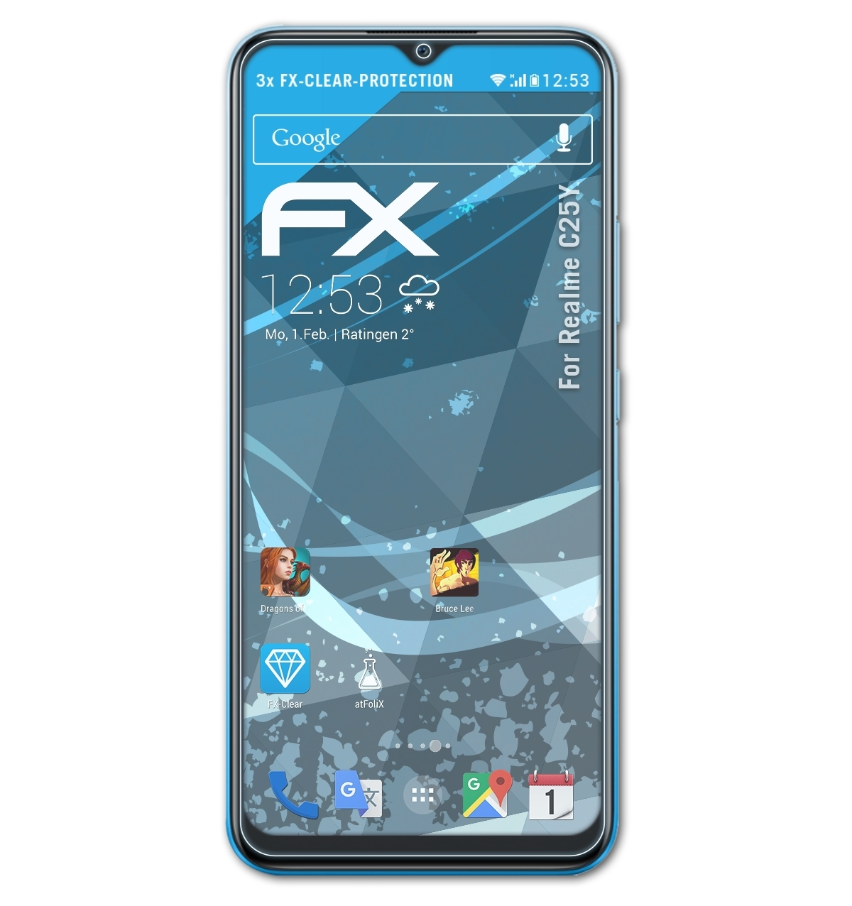 C25Y) Realme ATFOLIX 3x FX-Clear Displayschutz(für