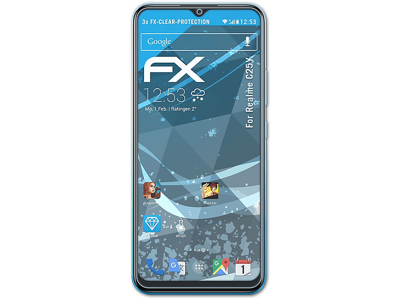 Displayschutz(für ATFOLIX 3x C25Y) FX-Clear Realme
