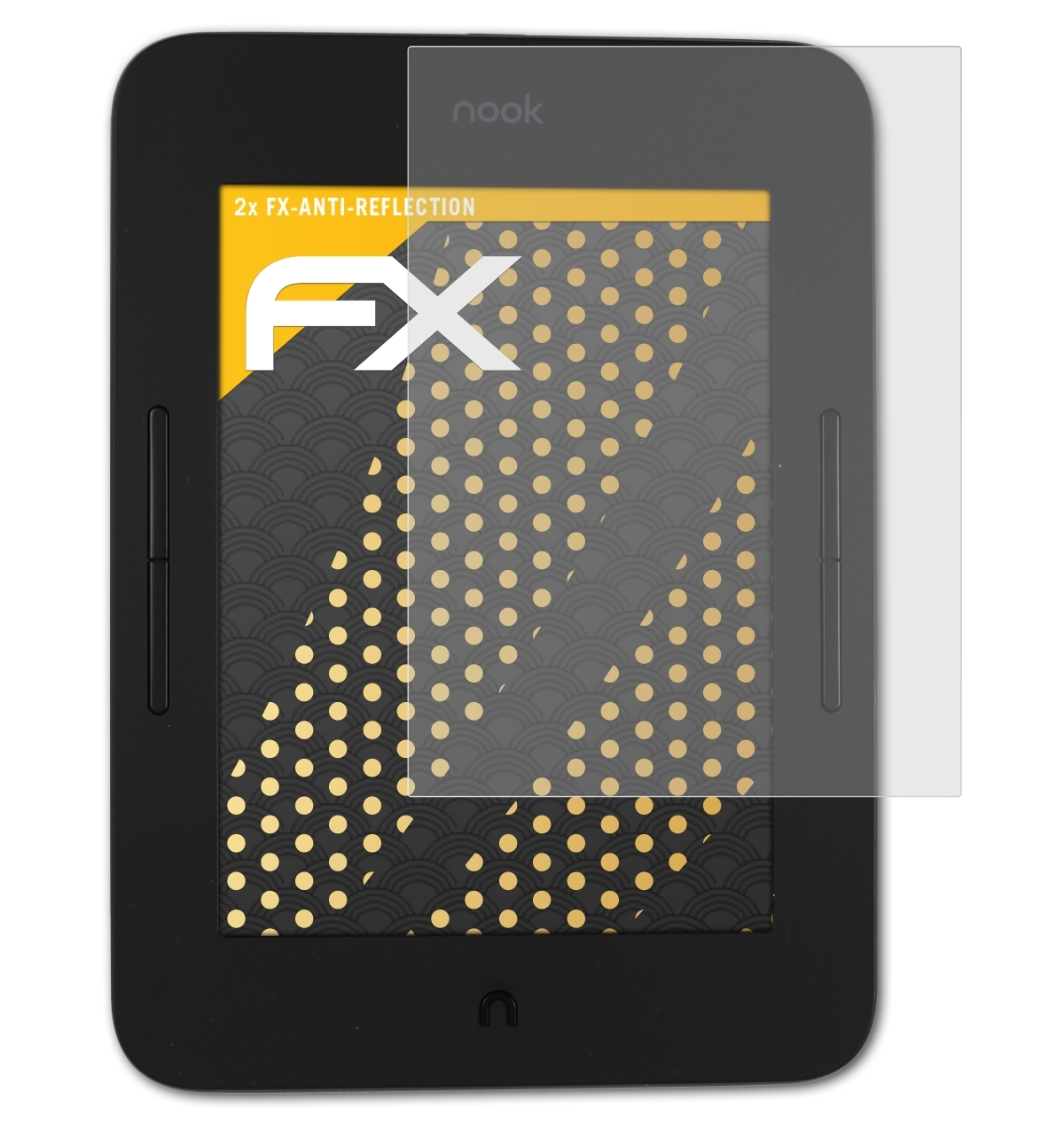 FX-Antireflex 3) Displayschutz(für 2x GlowLight ATFOLIX Barnes Noble & NOOK