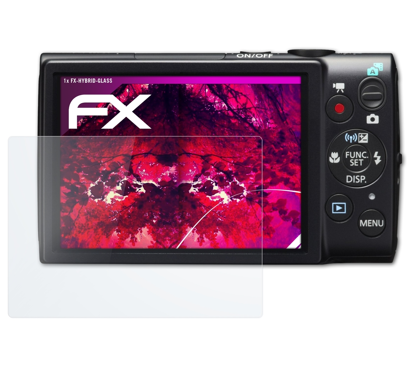 IXUS FX-Hybrid-Glass Canon ATFOLIX 225 HS) Schutzglas(für Digital