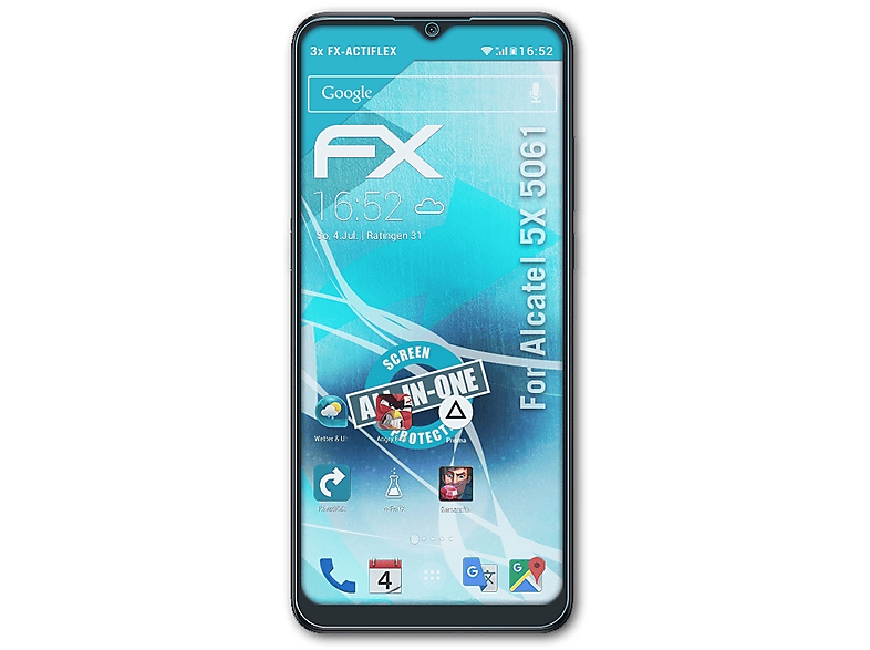 ATFOLIX 3x FX-ActiFleX Displayschutz(für Alcatel 5X (5061))