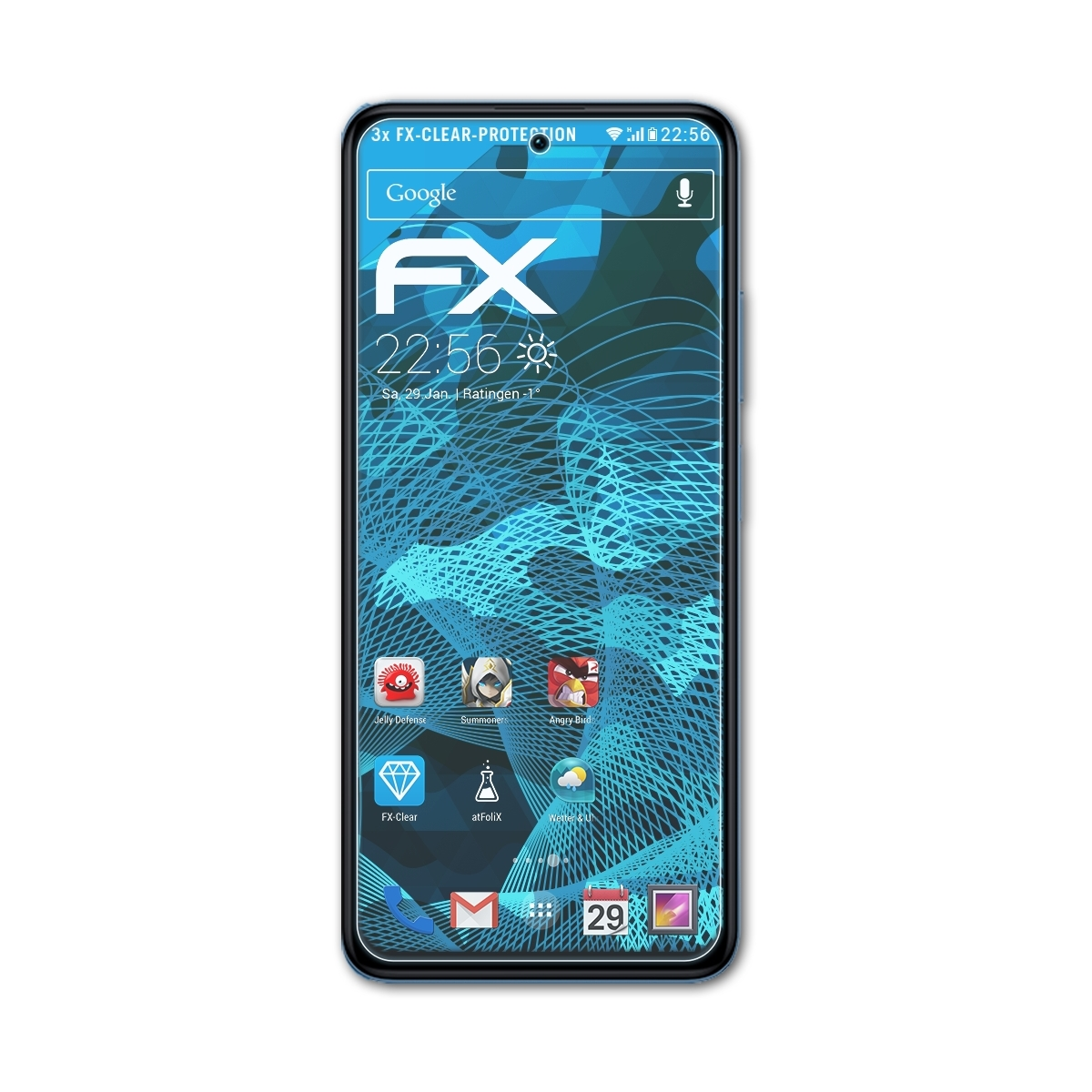 ATFOLIX 3x klar&stoßfest Displayschutz(für GT) Xiaomi X4 Poco
