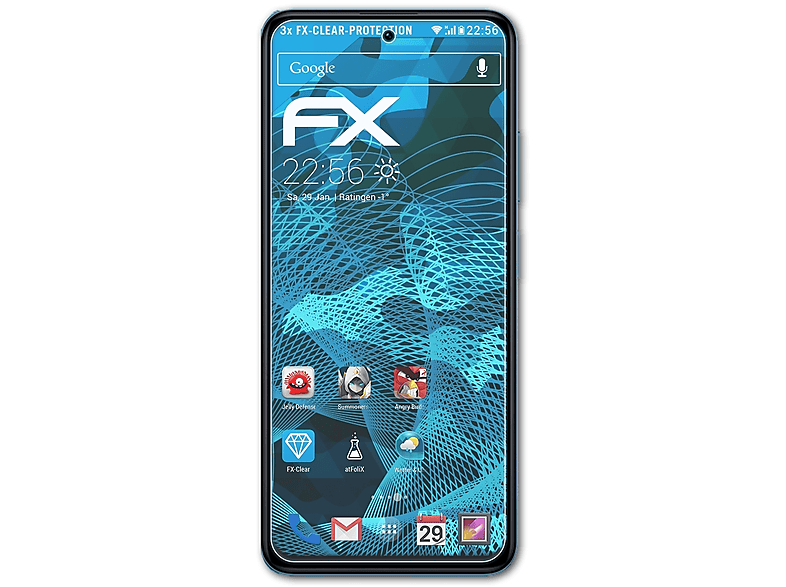 ATFOLIX 3x klar&stoßfest Displayschutz(für Xiaomi Poco X4 GT)
