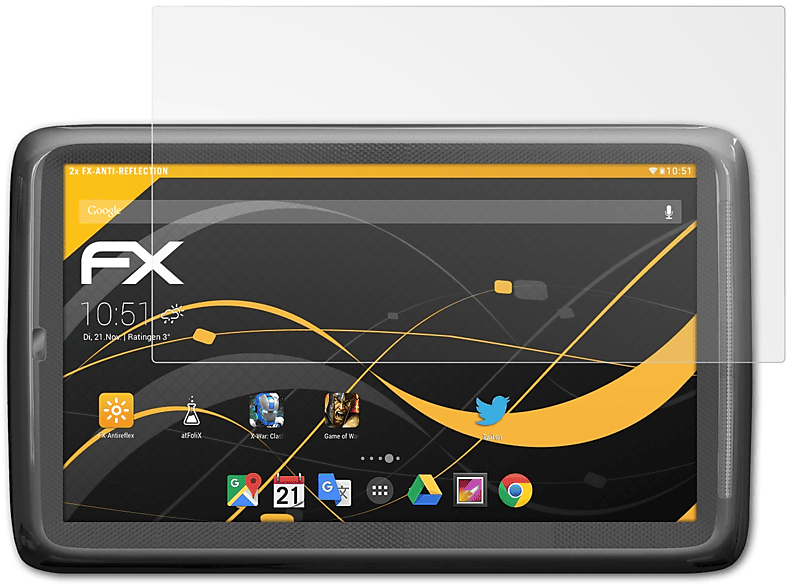 ATFOLIX 2x Displayschutz(für FX-Antireflex Arnova G3) 10b