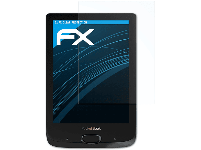 ATFOLIX 2x FX-Clear Displayschutz(für PocketBook Basic Lux 2)