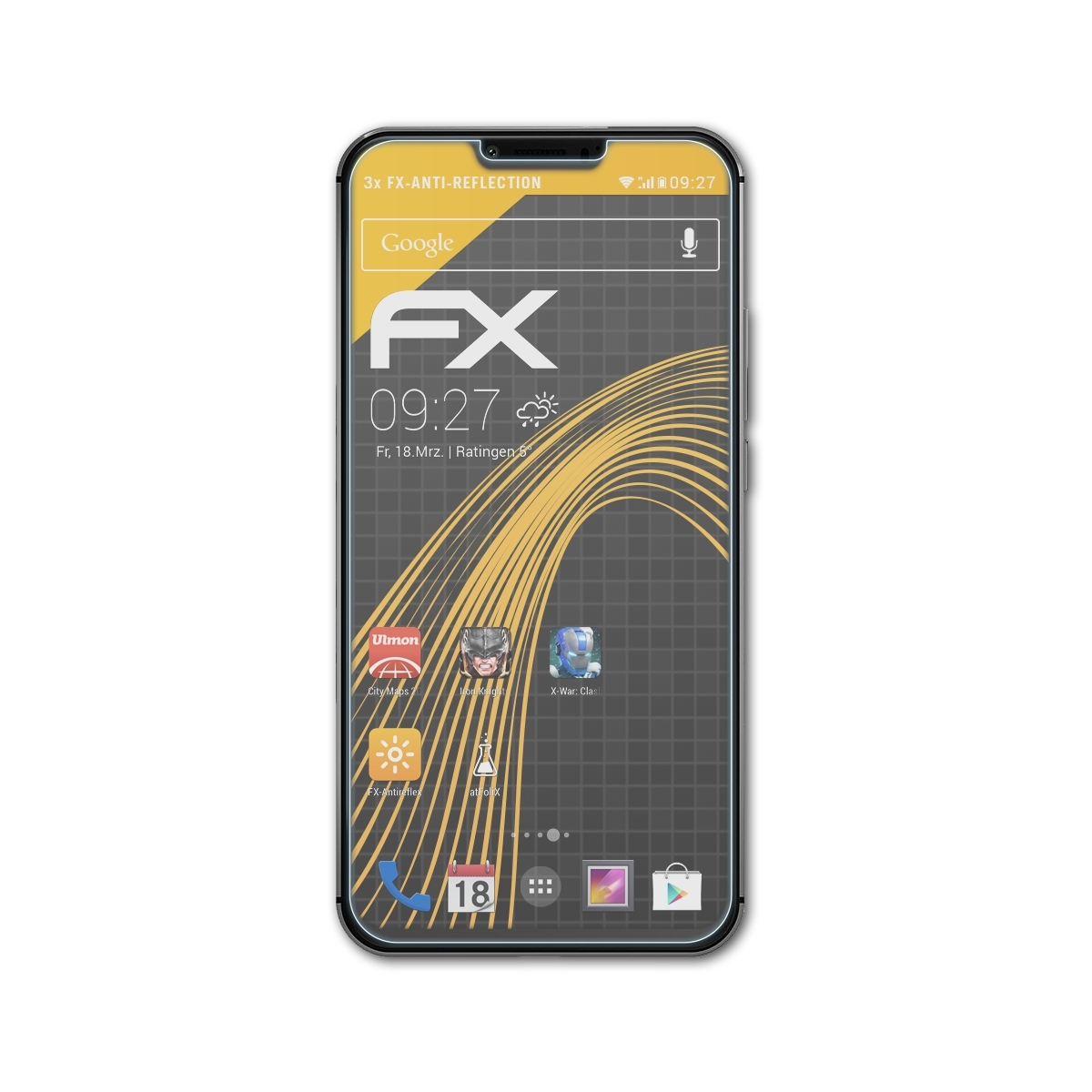 ATFOLIX 3x FX-Antireflex Displayschutz(für Vernee M8 Pro)