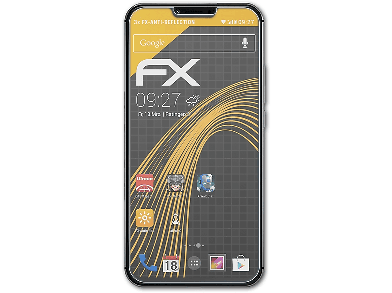 Pro) Displayschutz(für FX-Antireflex M8 3x ATFOLIX Vernee