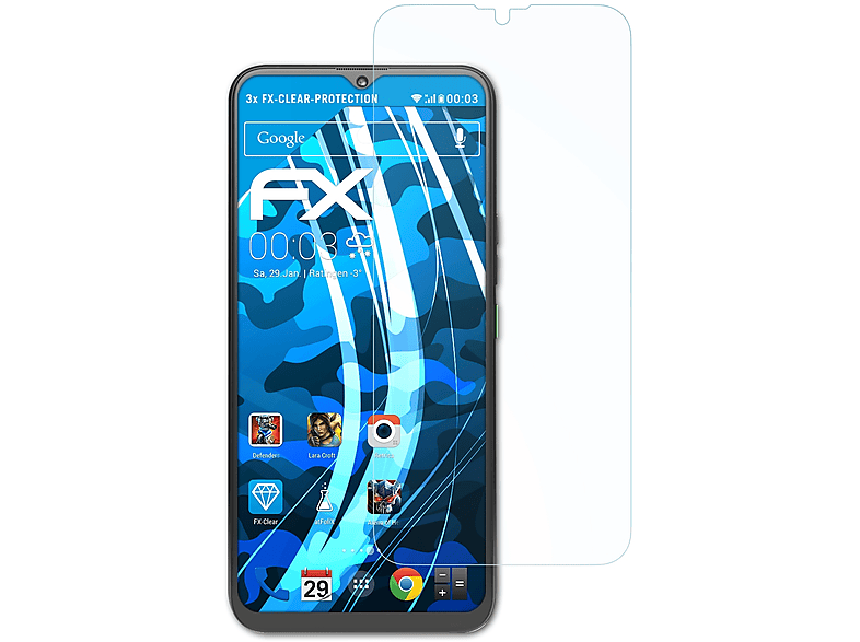 Rephone ATFOLIX FX-Clear 3x rephone) Displayschutz(für