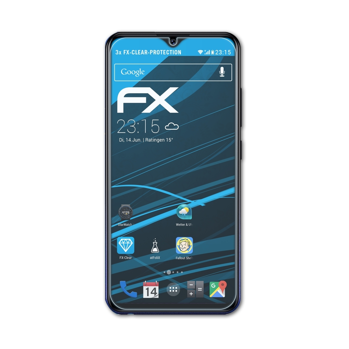 3x FX-Clear ATFOLIX Displayschutz(für Y91i) Vivo