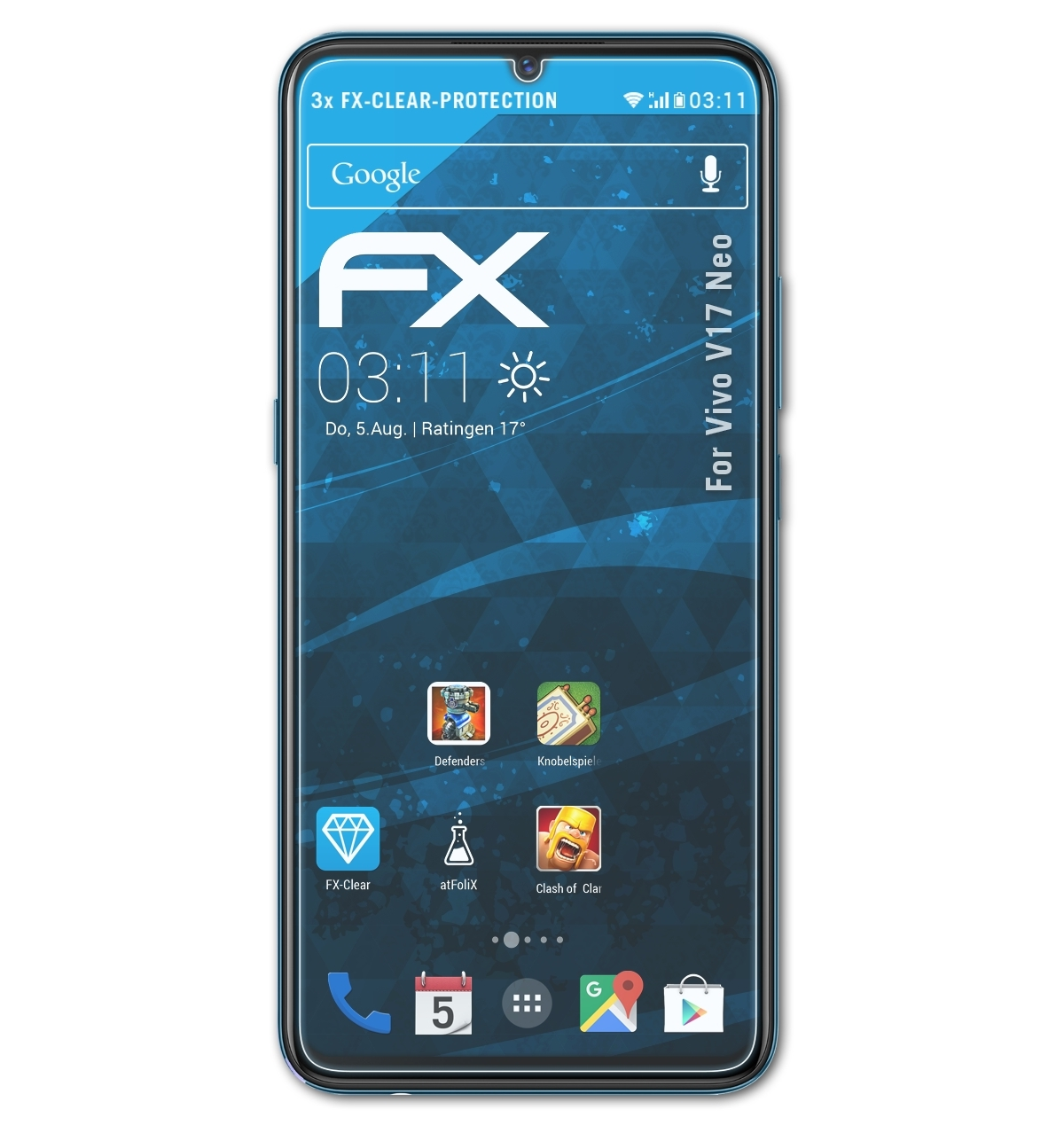 ATFOLIX 3x FX-Clear Vivo Displayschutz(für Neo) V17