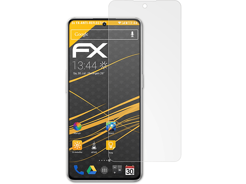 ATFOLIX 3x matt&stoßfest Displayschutz(für Realme GT2 Explorer Master Edition)