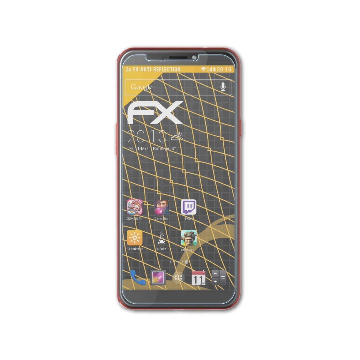 ATFOLIX 3x FX-Antireflex Displayschutz(für Desire 12s) HTC