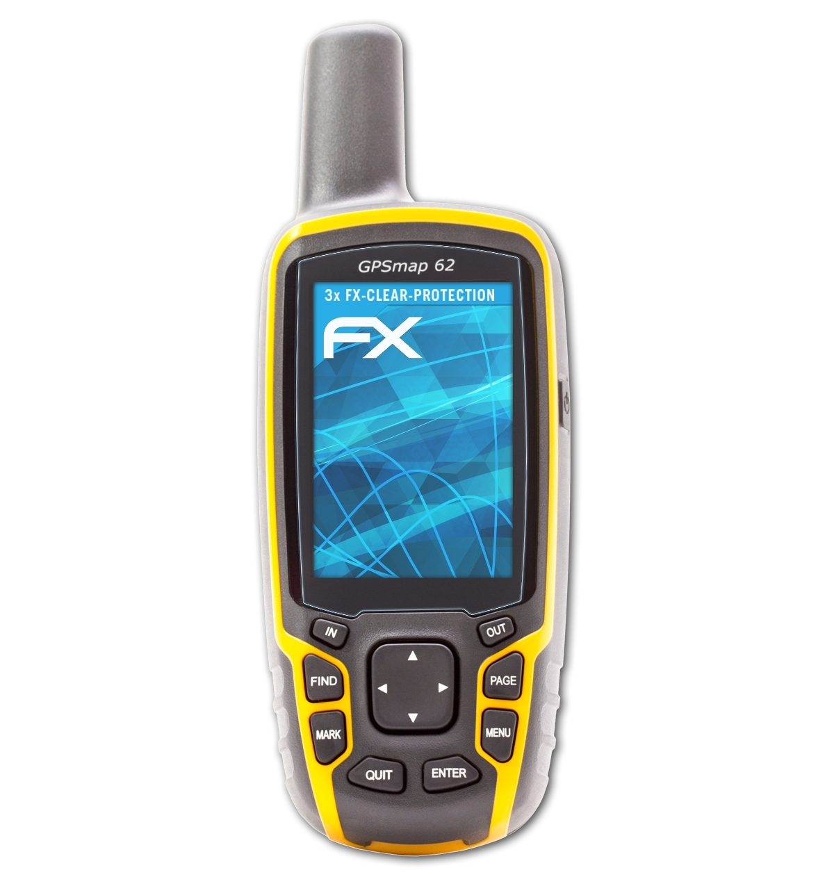 ATFOLIX 3x Garmin GPSMap FX-Clear 62) Displayschutz(für