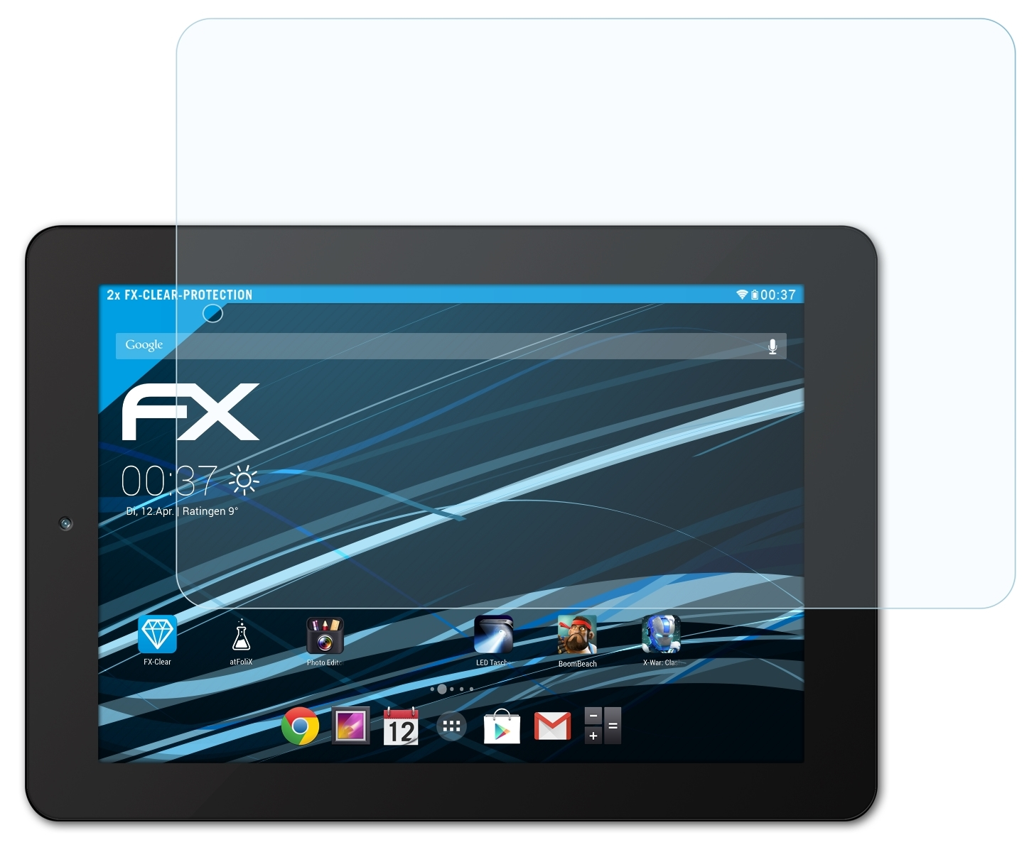 ATFOLIX 2x PC 4) Displayschutz(für Tablet Odys FX-Clear