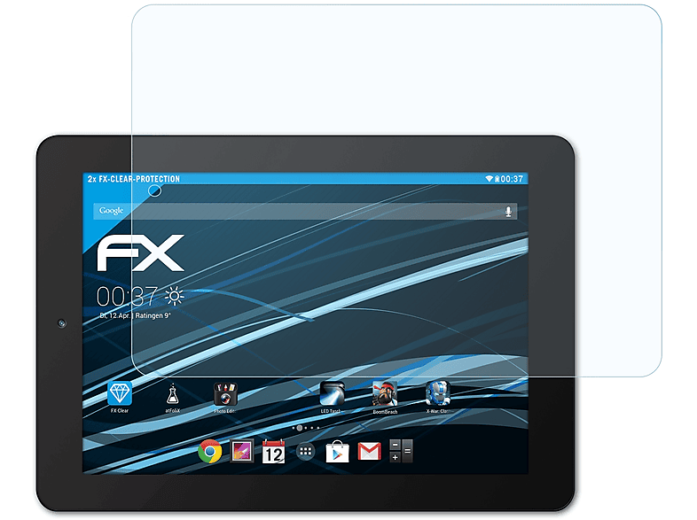 ATFOLIX 2x Odys FX-Clear Displayschutz(für 4) Tablet PC