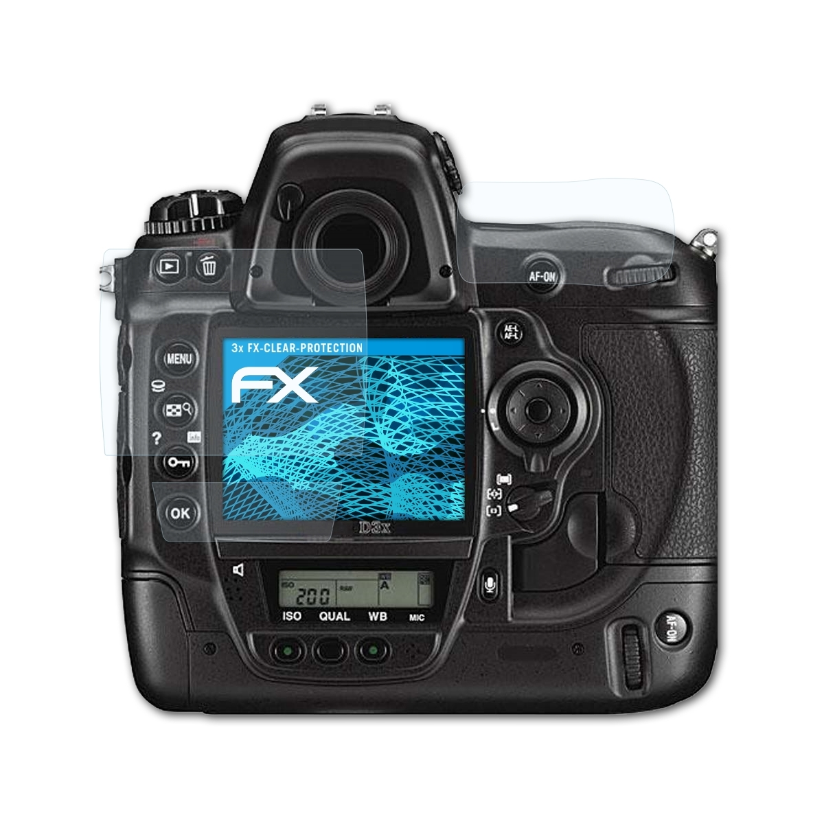 ATFOLIX 3x FX-Clear D3X) Displayschutz(für Nikon