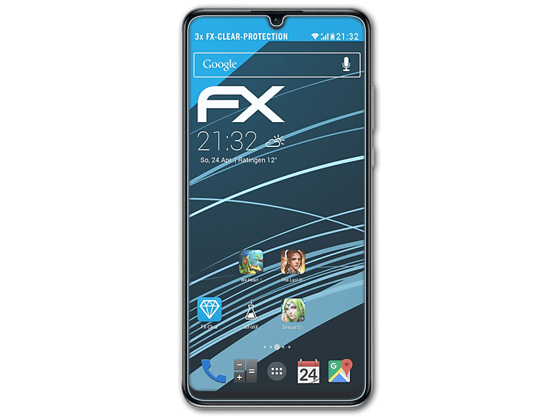 Honor ATFOLIX Huawei Displayschutz(für 20S) FX-Clear 3x